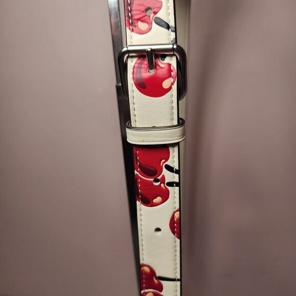 NWT Coach CZ02 Novelty Strap Leather Cherry Print Reversible Crossbody - Picture 4 of 4